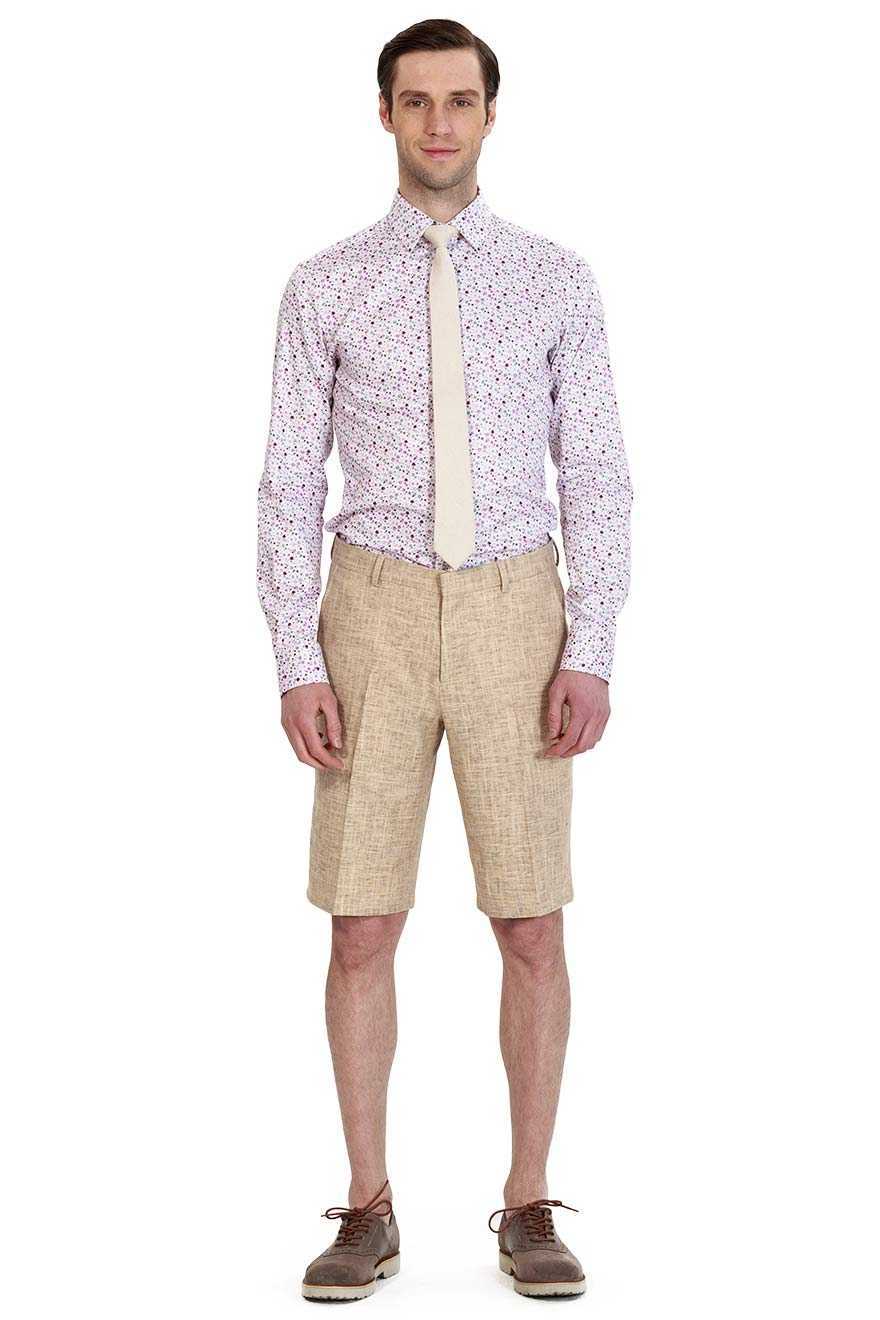 时尚休闲麻料短裤