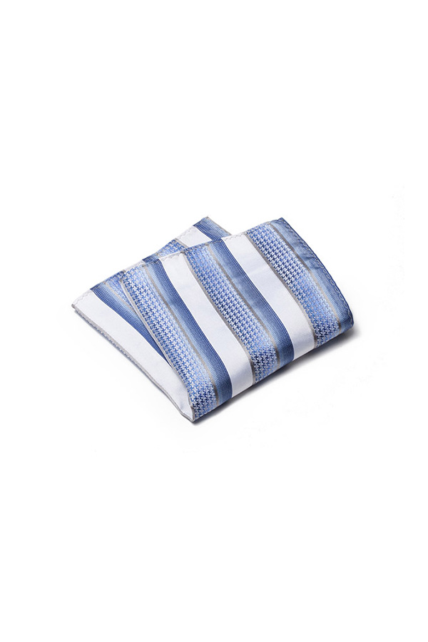蓝白条纹方巾
