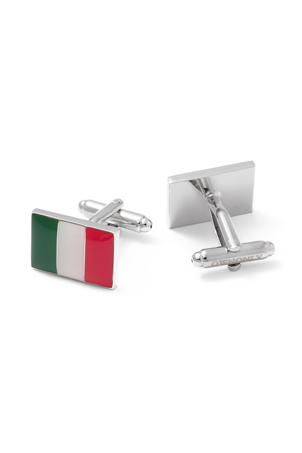 意大利国旗袖扣