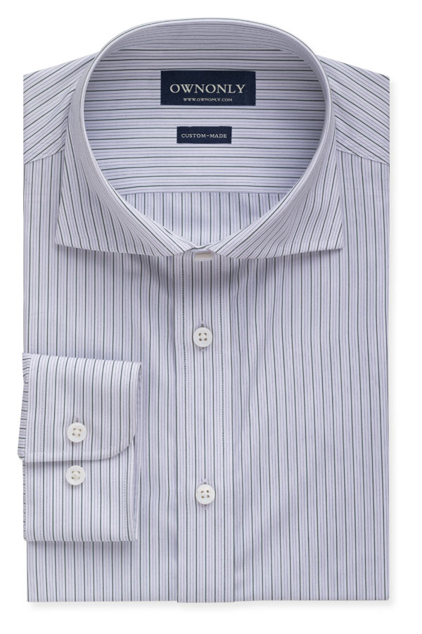 经典绿白条纹衬衫