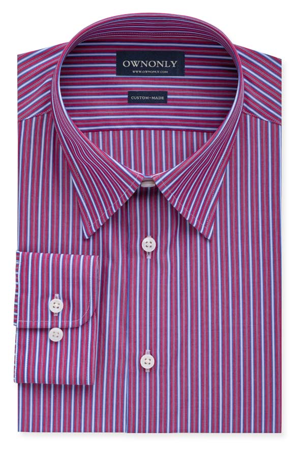 红白条纹商务衬衫