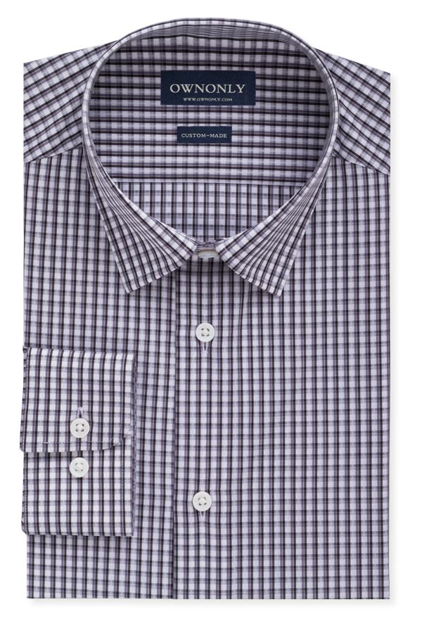 黑白小格纹衬衫