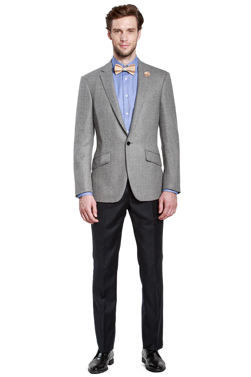 灰色花呢机理商务时尚单西
