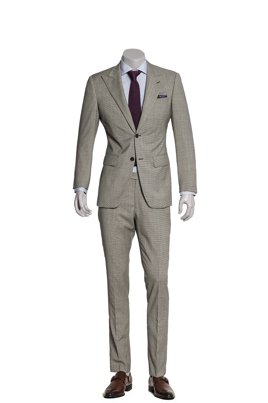 灰色千鸟格两件套