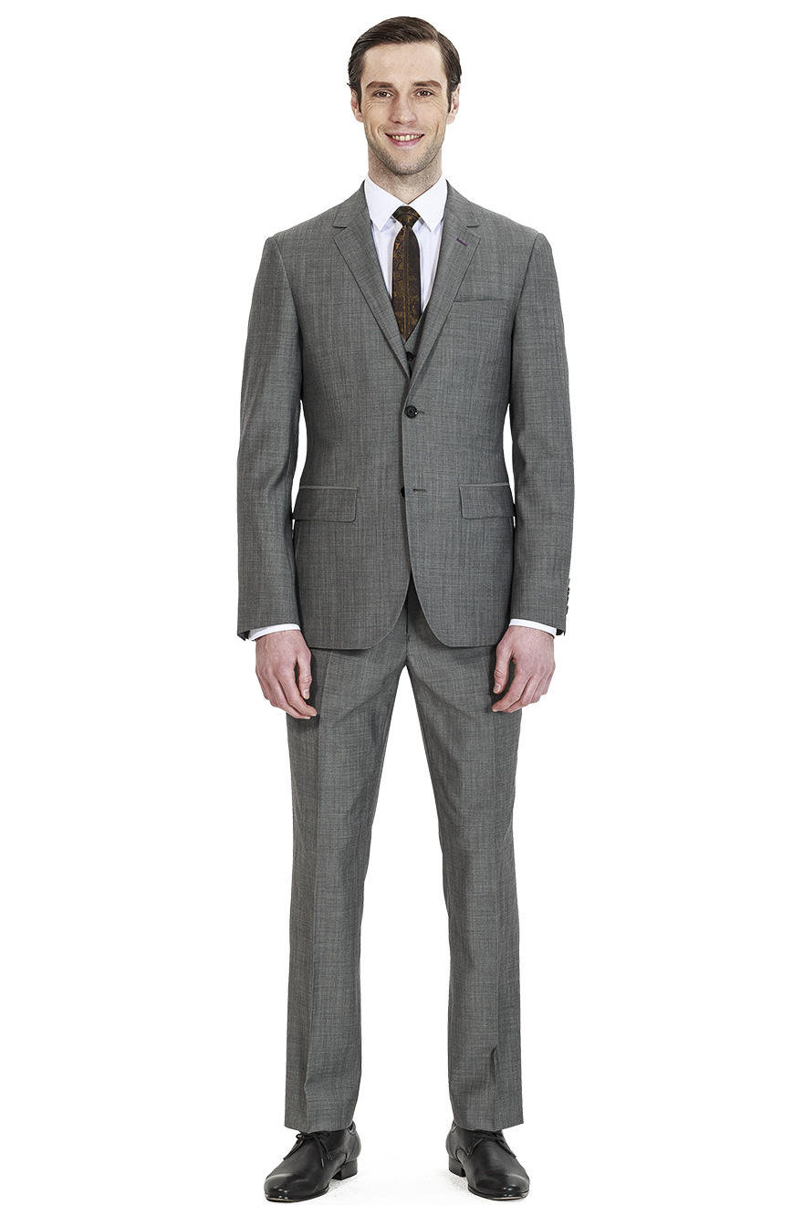 深灰色商务三件套