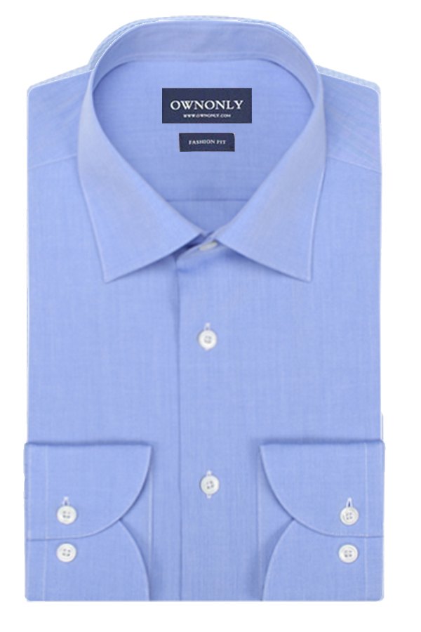 蓝色时尚免烫衬衫